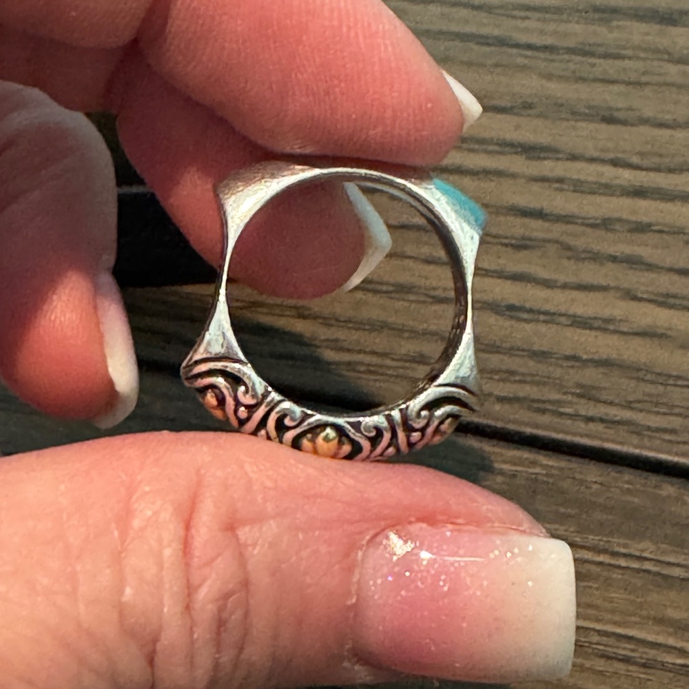 John Hardy 18K Sterling Silver Comfort Band Ring Sz 6.25 - Picture 3 of 8